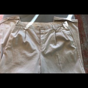 Men’s Pleated Cuffed Khaki Pants